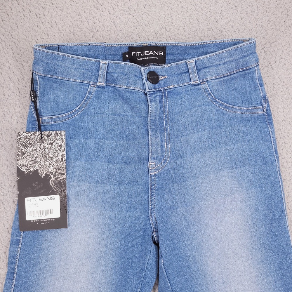 FIT JEANS Size SMALL Frame Skinny Arctic Light Wash Blue Denim 24x28 NEW - Picture 5 of 16